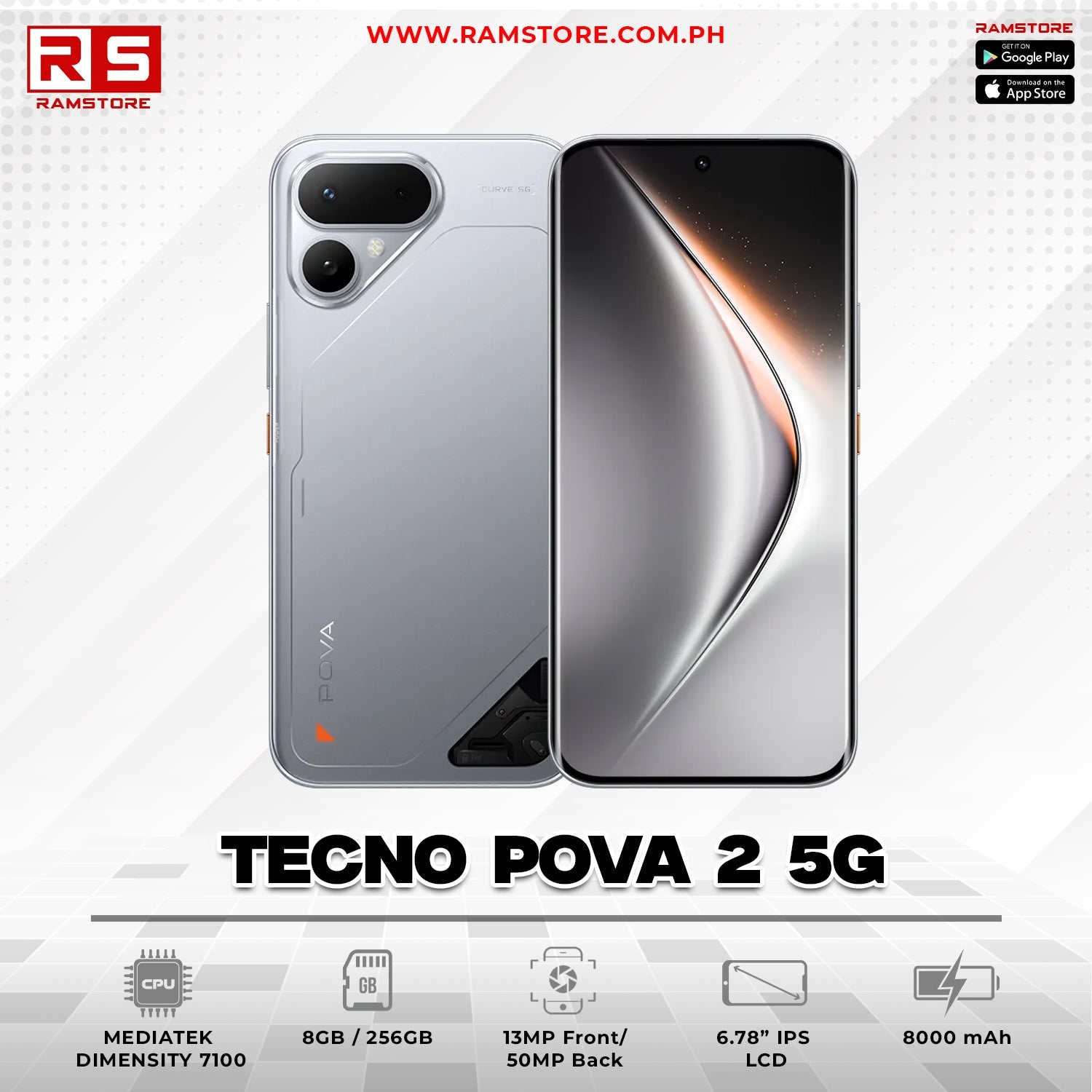 MBC Phone Tecno Pova Curve 2 5G 8GB 256GB