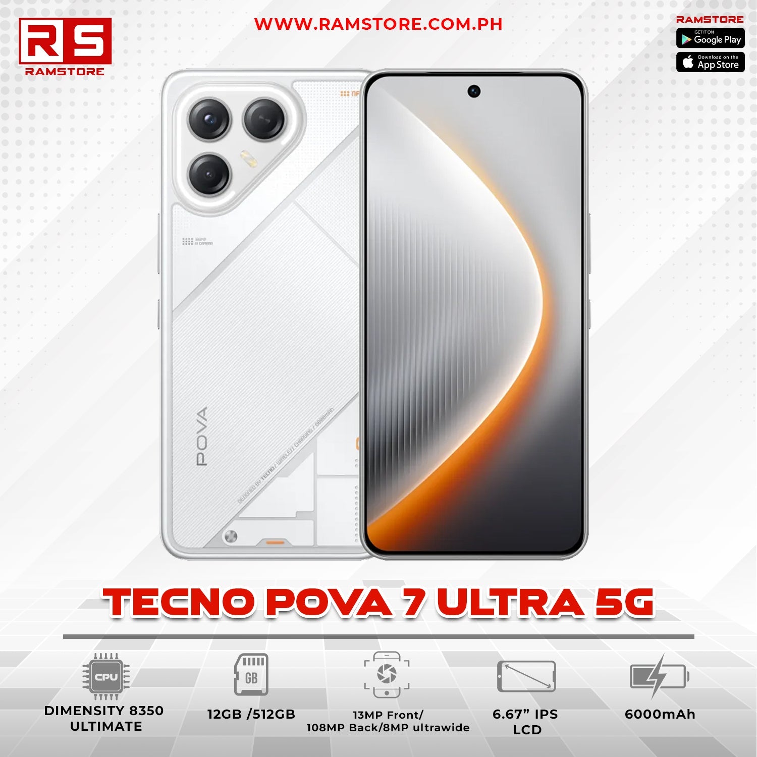 MBC Phone Tecno Pova 7 Ultra 5G 12GB 256GB