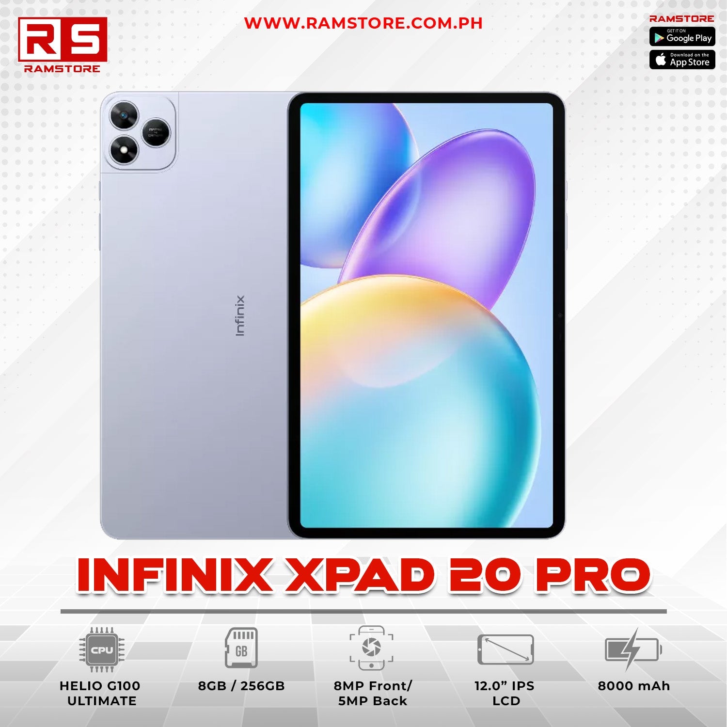 MBC Tablet Infinix XPAD 20 PRO 8GB 256GB