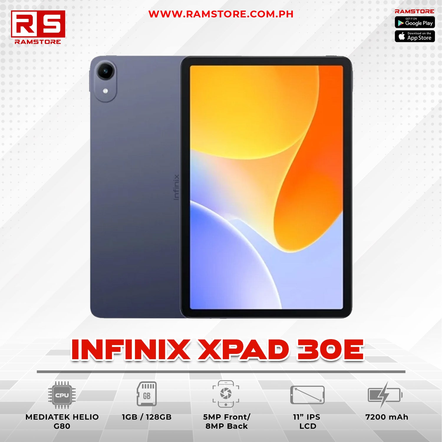 MBC Tablet Infinix XPAD 30E 4GB 128GB SSD