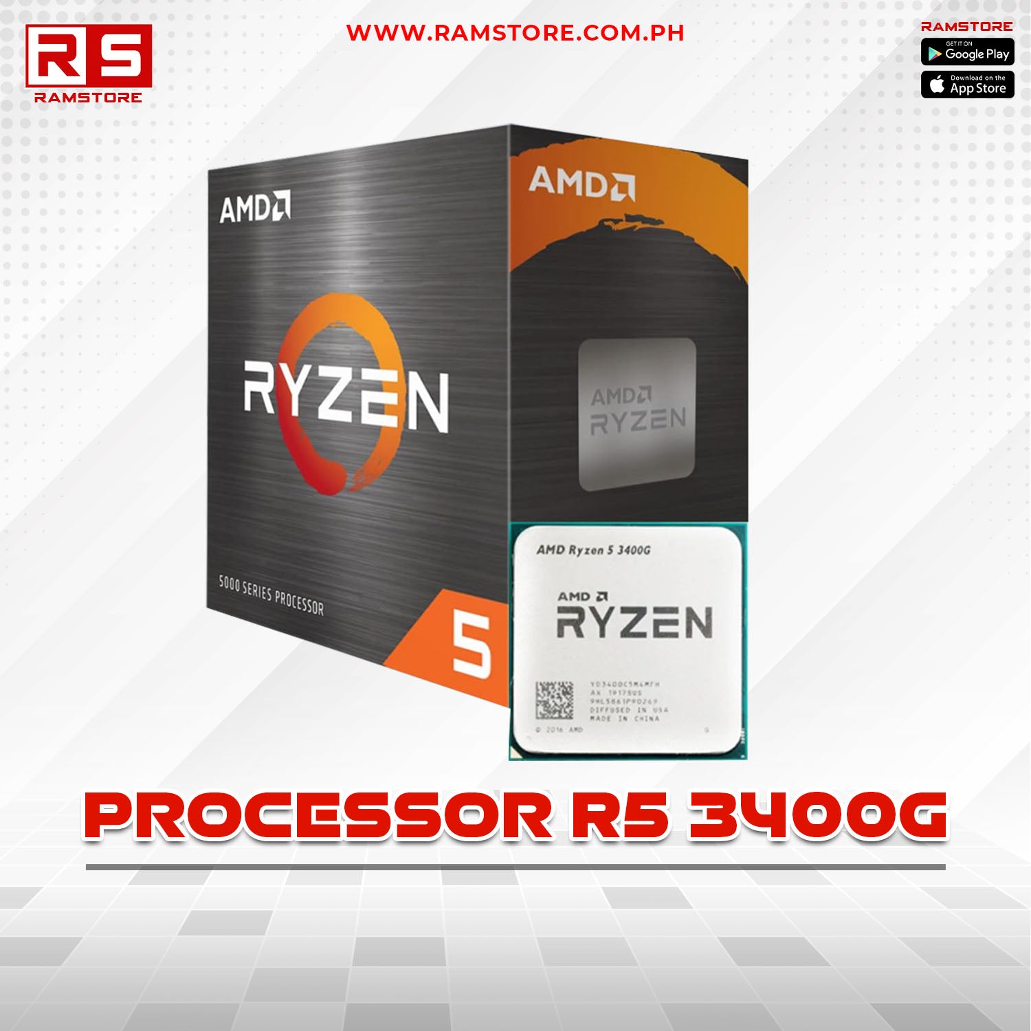 PCZ Processor R5 3400G Tray