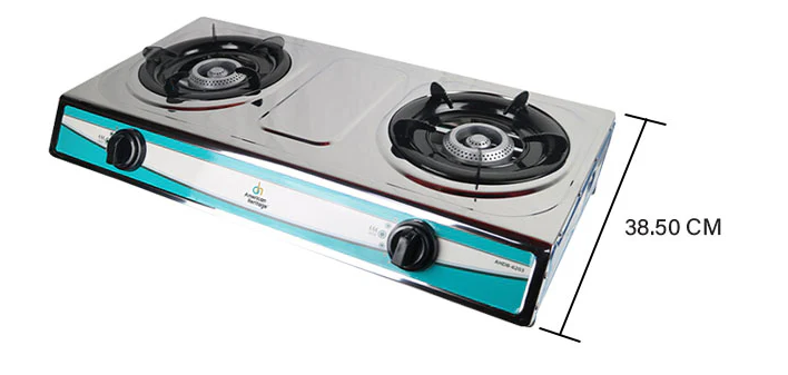 STA Gas Stove American Heritage Double Burner Stainless Steel