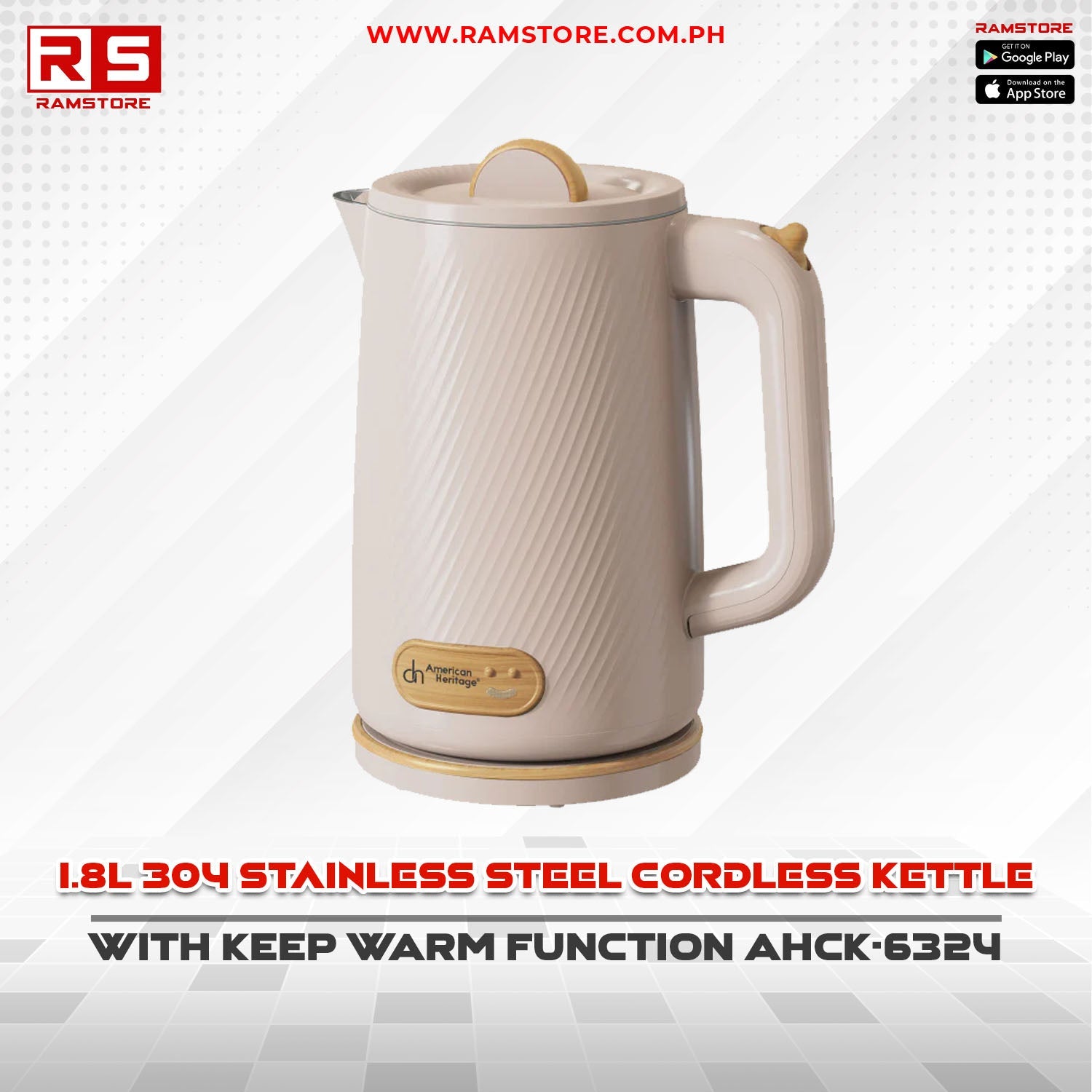 STA Kettle American Heritage 1.8L Cordless B