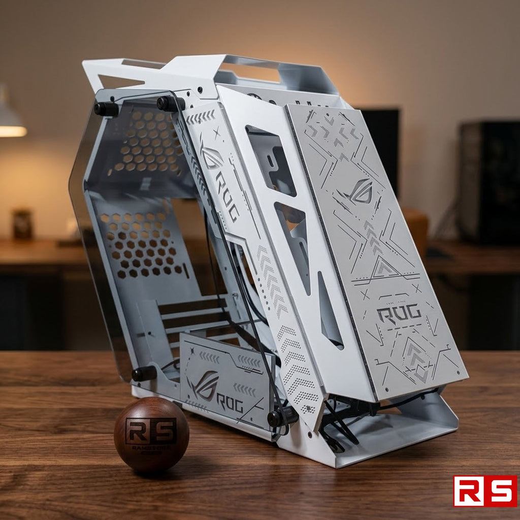 PCZ Case Cyborg RG W/6Pcs LED FAN White