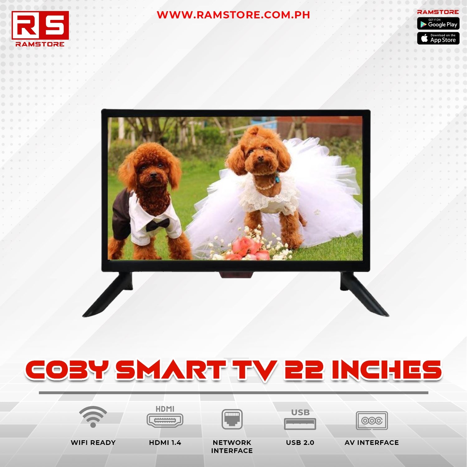 STA TV Coby 22"inch Smart TV BT
