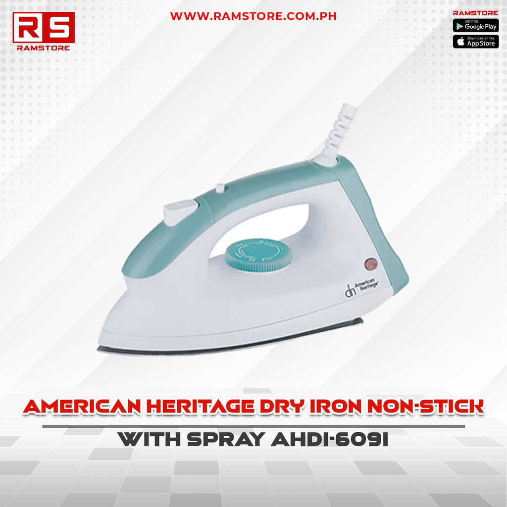 STA Dry Iron American Heritage Soleplate Non-Stick With Spray