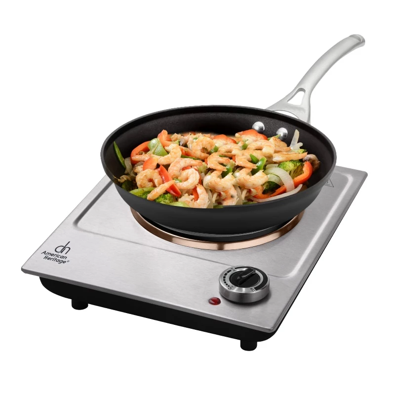 STA Stove American Heritage Single Hotplate Stainless Steel