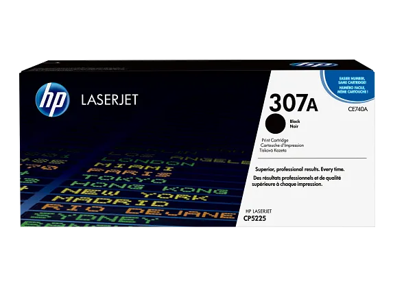 HP 307A Black Original LaserJet Toner Cartridge CE740A