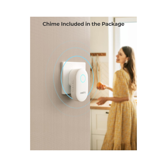 Reolink Smart 5MP 2K+ Wired WiFi Video Doorbell with Chime