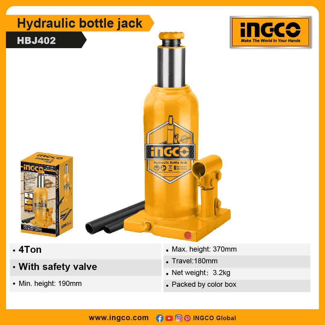INGCO BOTTLE JACK HYDRAULIC