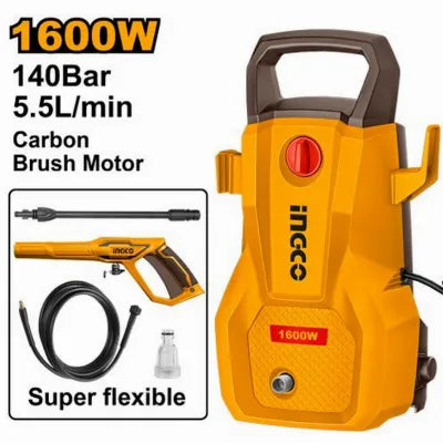 INGCO HIGH PRESSURE WASHER CARBON BRUSH MOTOR 140 BAR 1600W