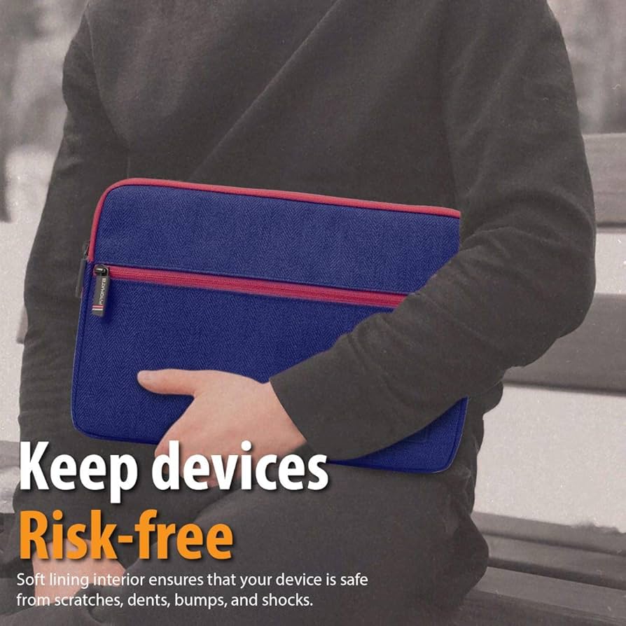 Promate Lightweight Sleeve with Water Repellent Protective Fabric PORTFOLIO-S.BLUE PRO-BG-PORTFOLIO-S.BLUE