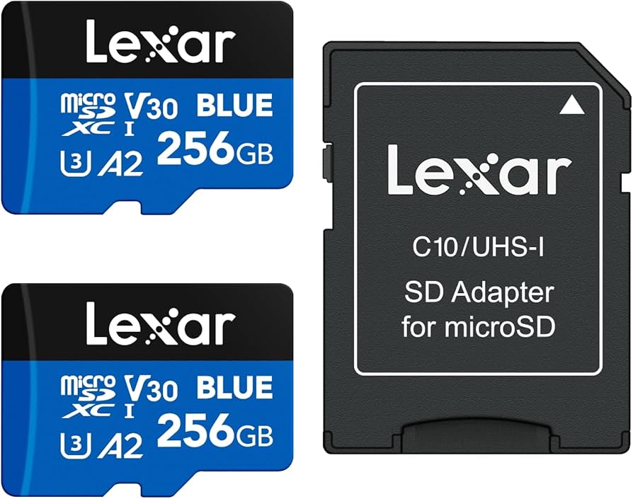 Lexar Blue Plus A2/V30 256GB microSDXC UHS-I Card LMSBLPL256G-BNANG