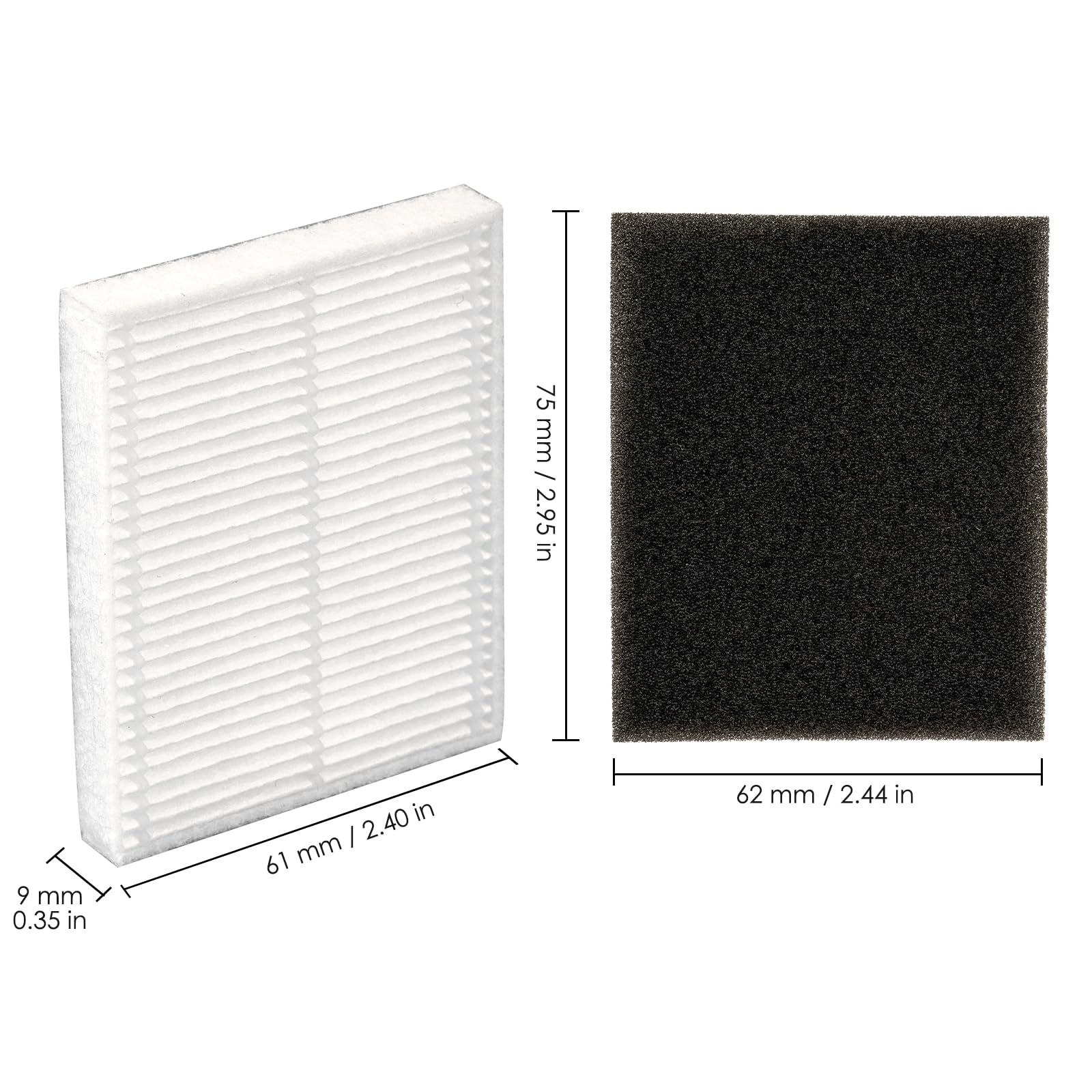 Replacement Washable Filter for Robot Vacuum, Compatible with L50, L60, L60 SES, L50 SES, G50, G50 Hybrid T29C7121