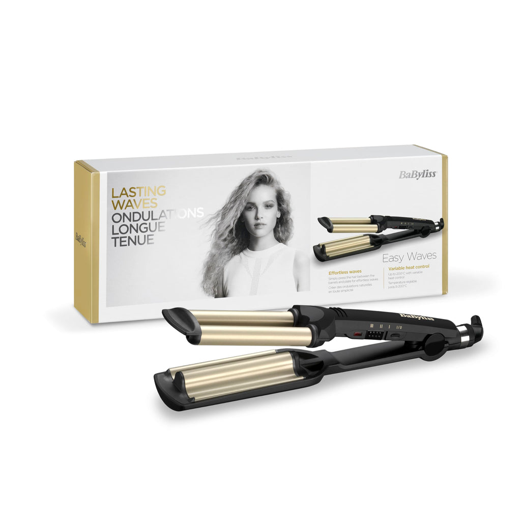 BABYLISS THE CRIMPER CREPE IRON WITH 10 TEMPERATURE LEVELS UP TO 210 °C AND AUTOMATIC SHUT-OFF BLACK