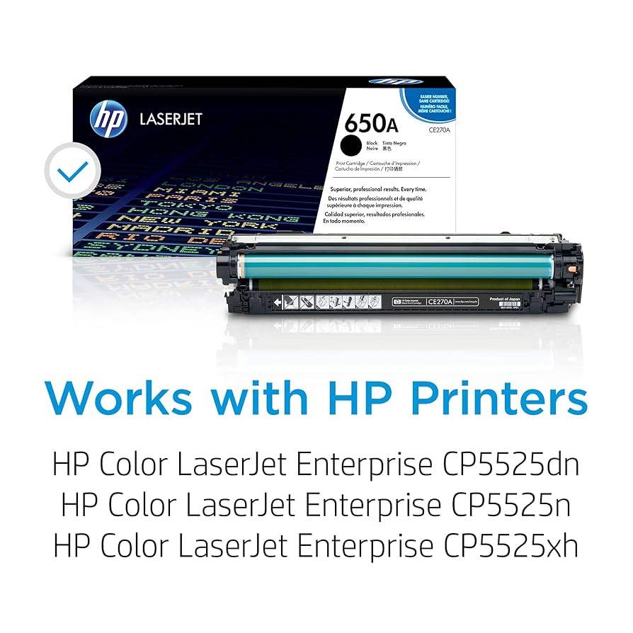 HP 650A Black Original LaserJet Toner Cartridge