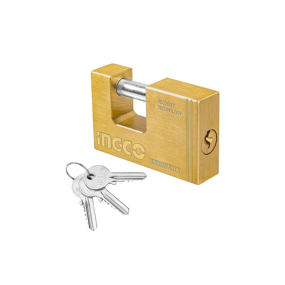 INGCO PADLOCK HEAVY DUTY BRASS BLOCK