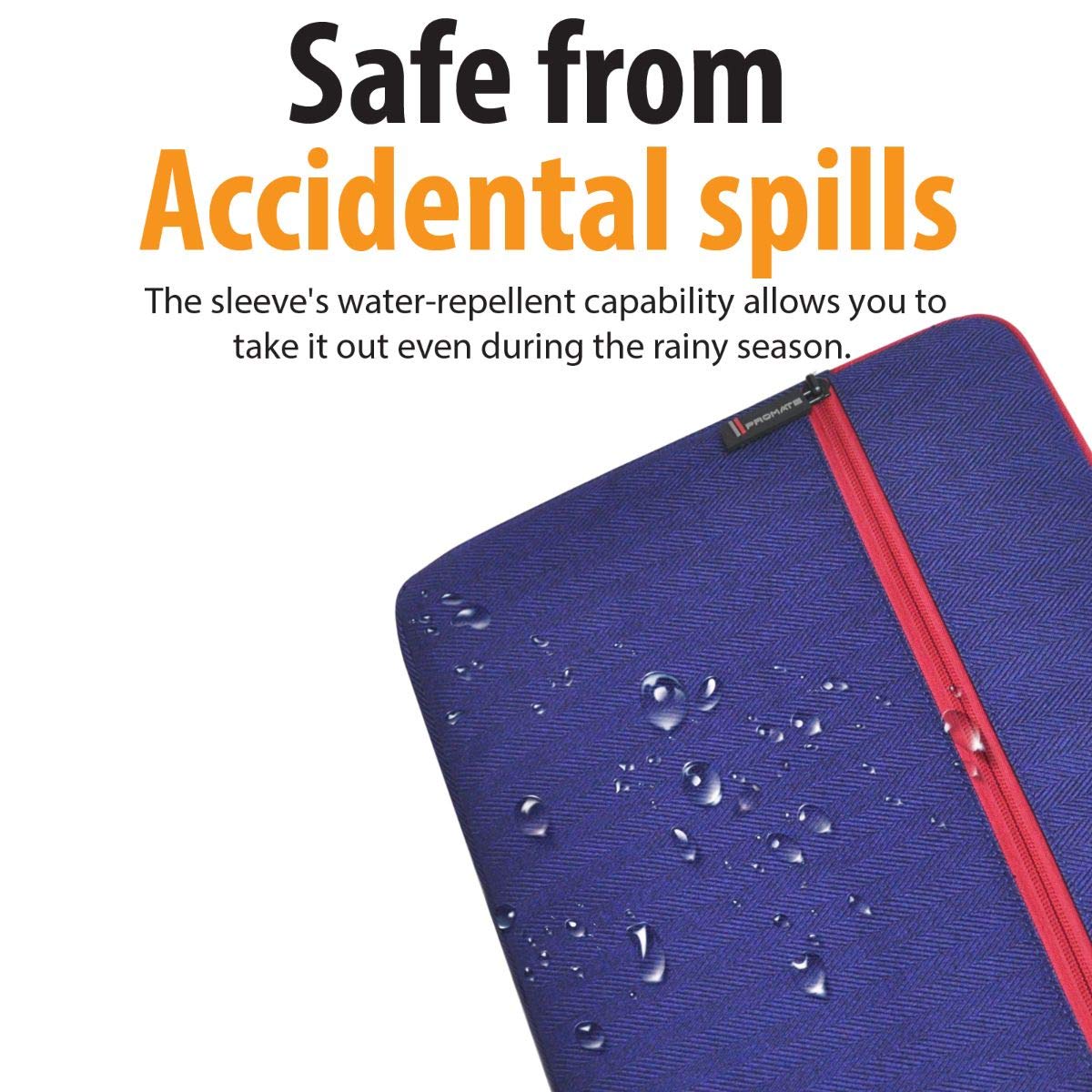 Promate Lightweight Sleeve with Water Repellent Protective Fabric PORTFOLIO-S.BLUE PRO-BG-PORTFOLIO-S.BLUE