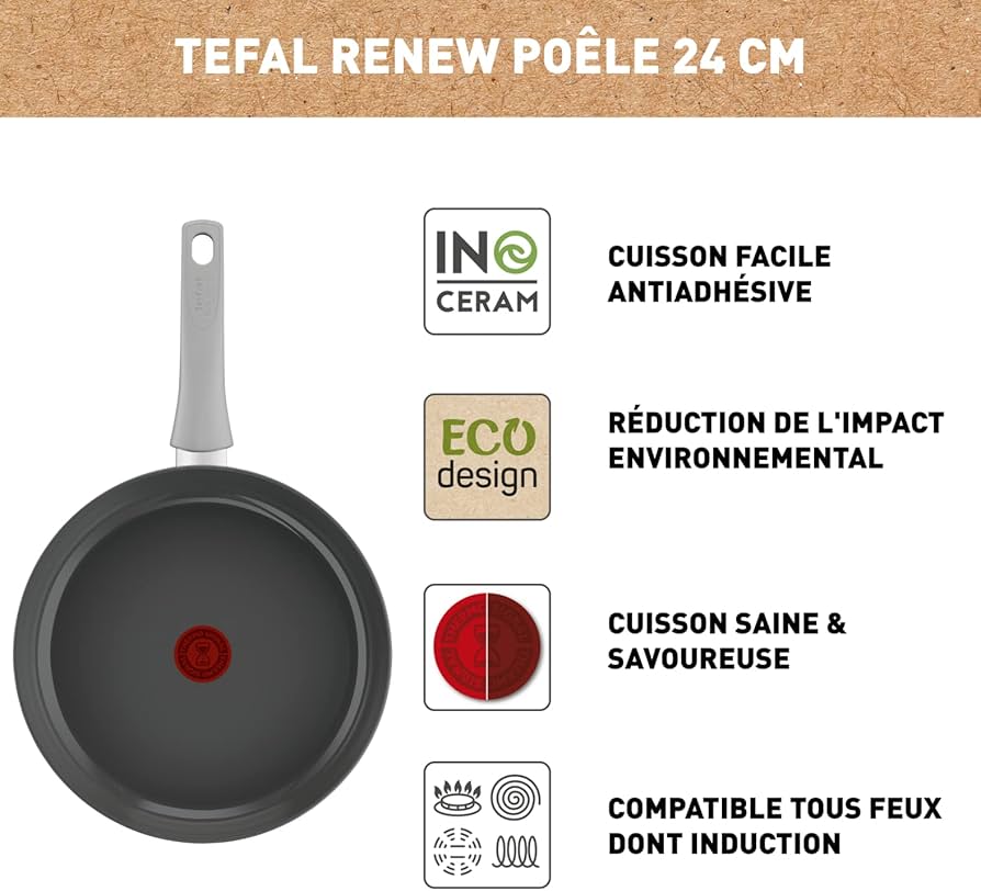 TEFAL RENEW CERAMIC FRYING PAN 32 CM C4250813 RENPO32
