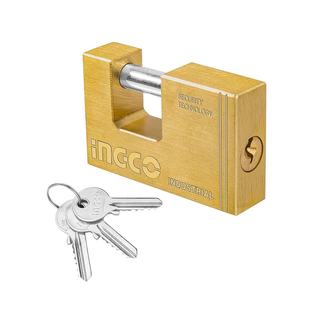 INGCO PADLOCK HEAVY DUTY BRASS BLOCK