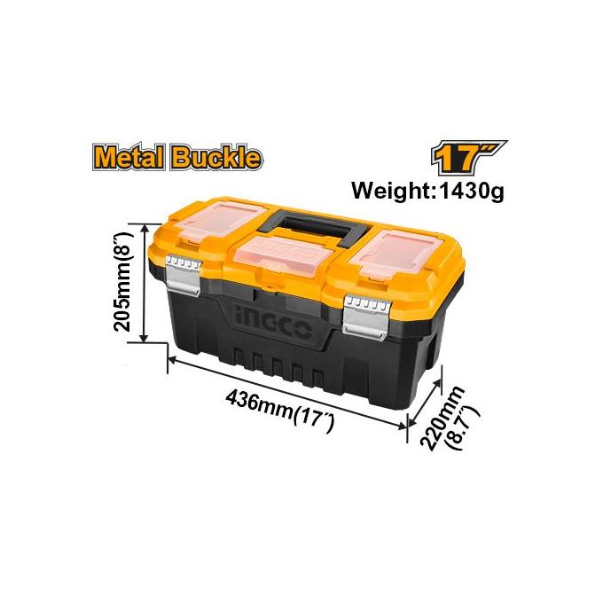 INGCO PLASTIC TOOL BOX  17"