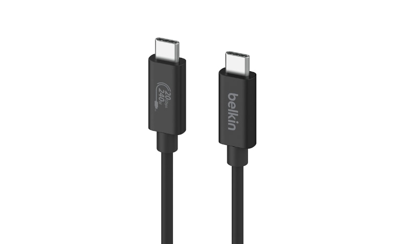 BELKIN USB4 CABLE, USB-C TO USB-C 240W 20GBPS 2M CABLE, 4K 60HZ RESOLUTION INZ004BT2MBK
