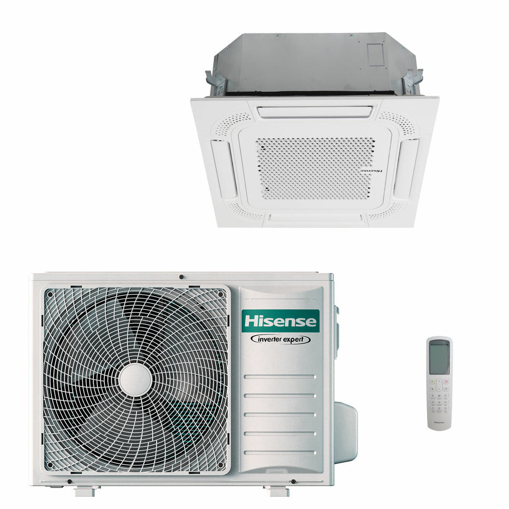HISENSE LIGHT COMMERCIAL AC MULTI SPLIT CASSETTE INDOOR INVERTER TYPE 18000 BTU (OUTDOOR UNIT:AMW  + PANEL: PE-QEA/LD ) ACT-18UR4RCC8
