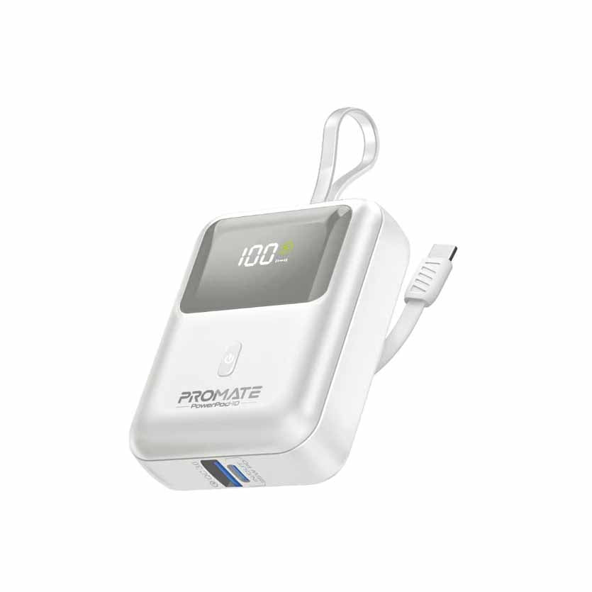 Promate Mobile Charger POWERPOD-10.WHITE PRO-CH-POWERPOD-10-WHITE