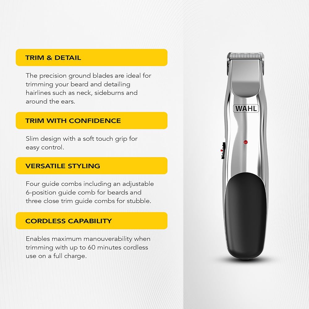 WAHL GROOMSMAN RECHARGEABLE STUBBLE & BEARD TRIMMER
