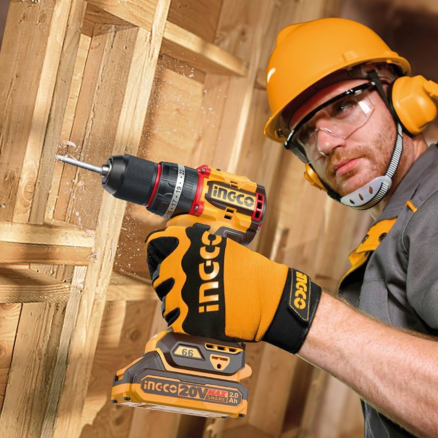 INGCO COMBO KIT 2 PCS IMPACT DRILL 66NM + IMPACT DRIVER  DRIVER 285NM  20V