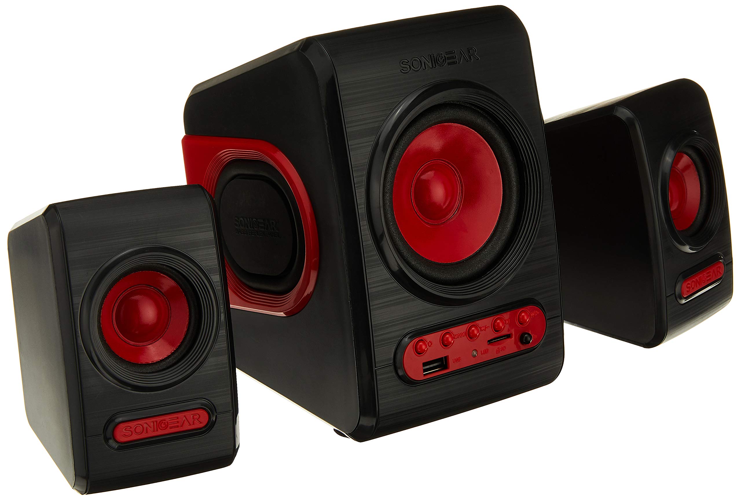 SonicGear Quatro 2 Stereo Speaker - Festive Red