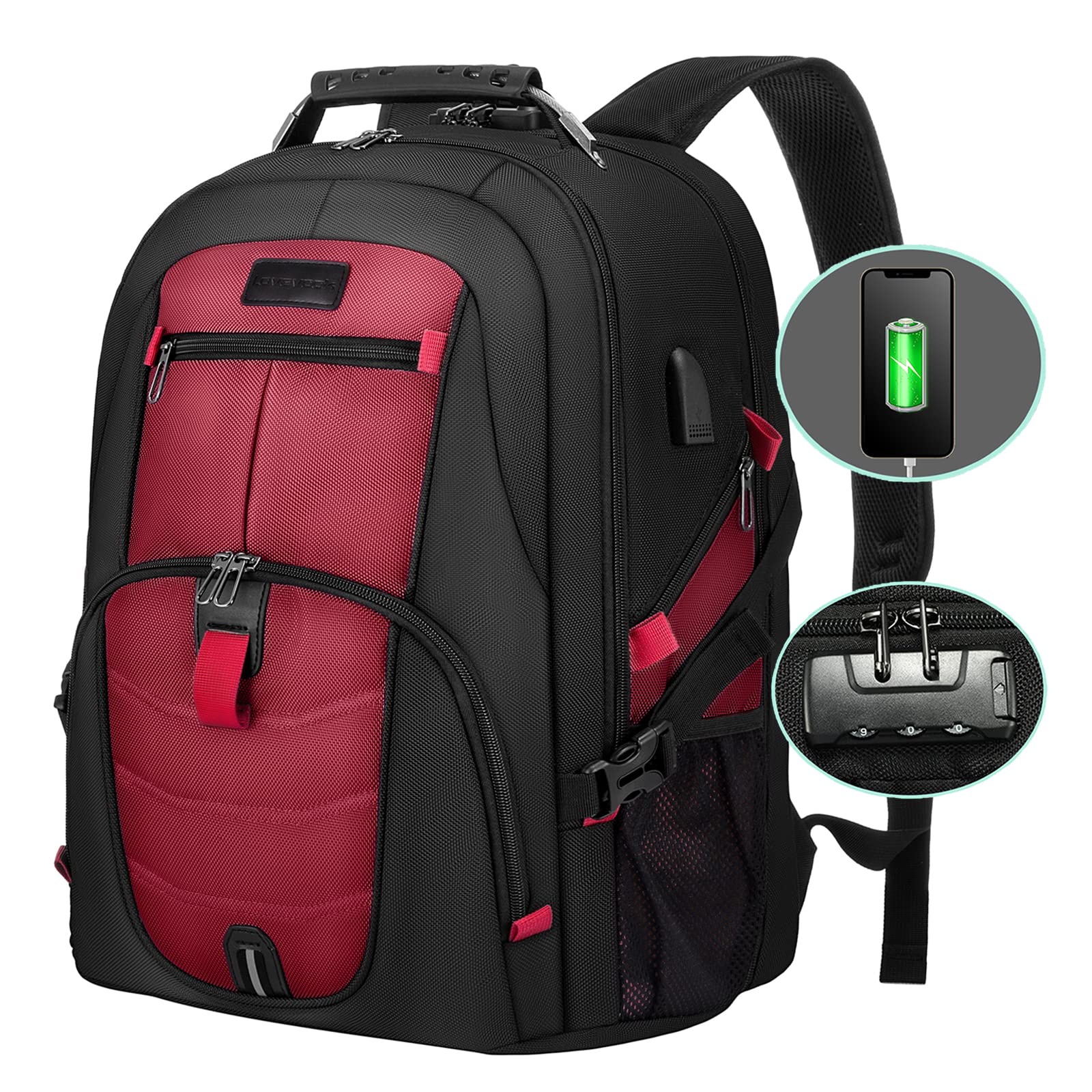 Promate Laptop Handbag (TRAVELPACK-L.RED) PRO-BG-TRAVELPACK-L.RED