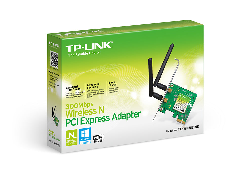 TP-Link Wireless PCI Adapter 300Mbps (WN881ND) NA-TP-TL-WN881ND