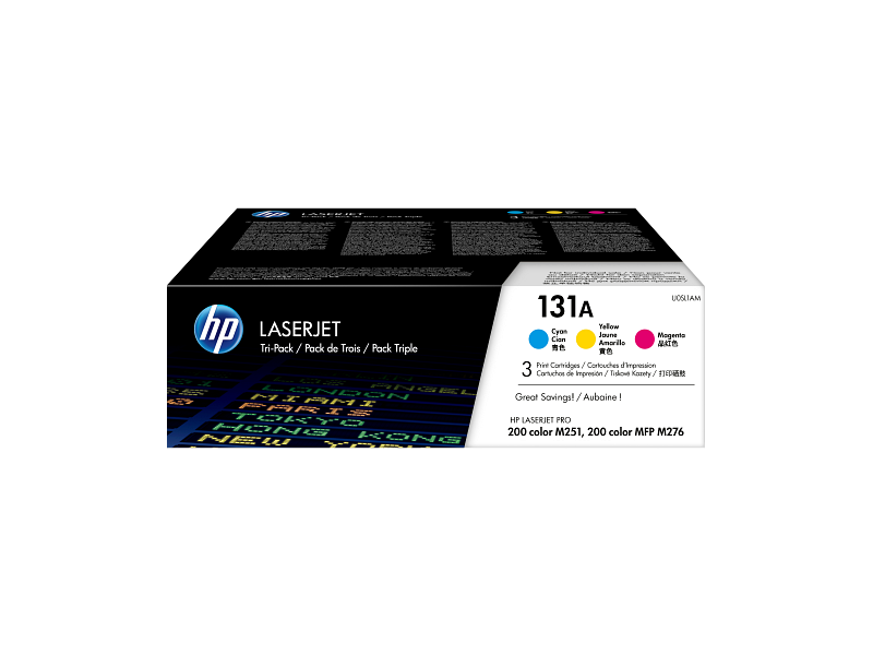 HP 131A 3-pack Cyan/Magenta/Yellow Original LaserJet Toner Cartridges