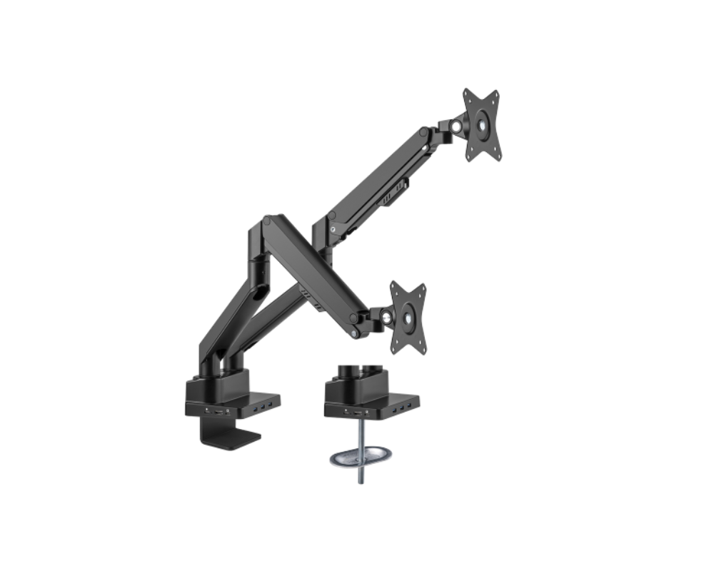 Lifetech LT-G50 Dual Smart Gas Spring Monitor Arm with 8-in-1 Docking Station