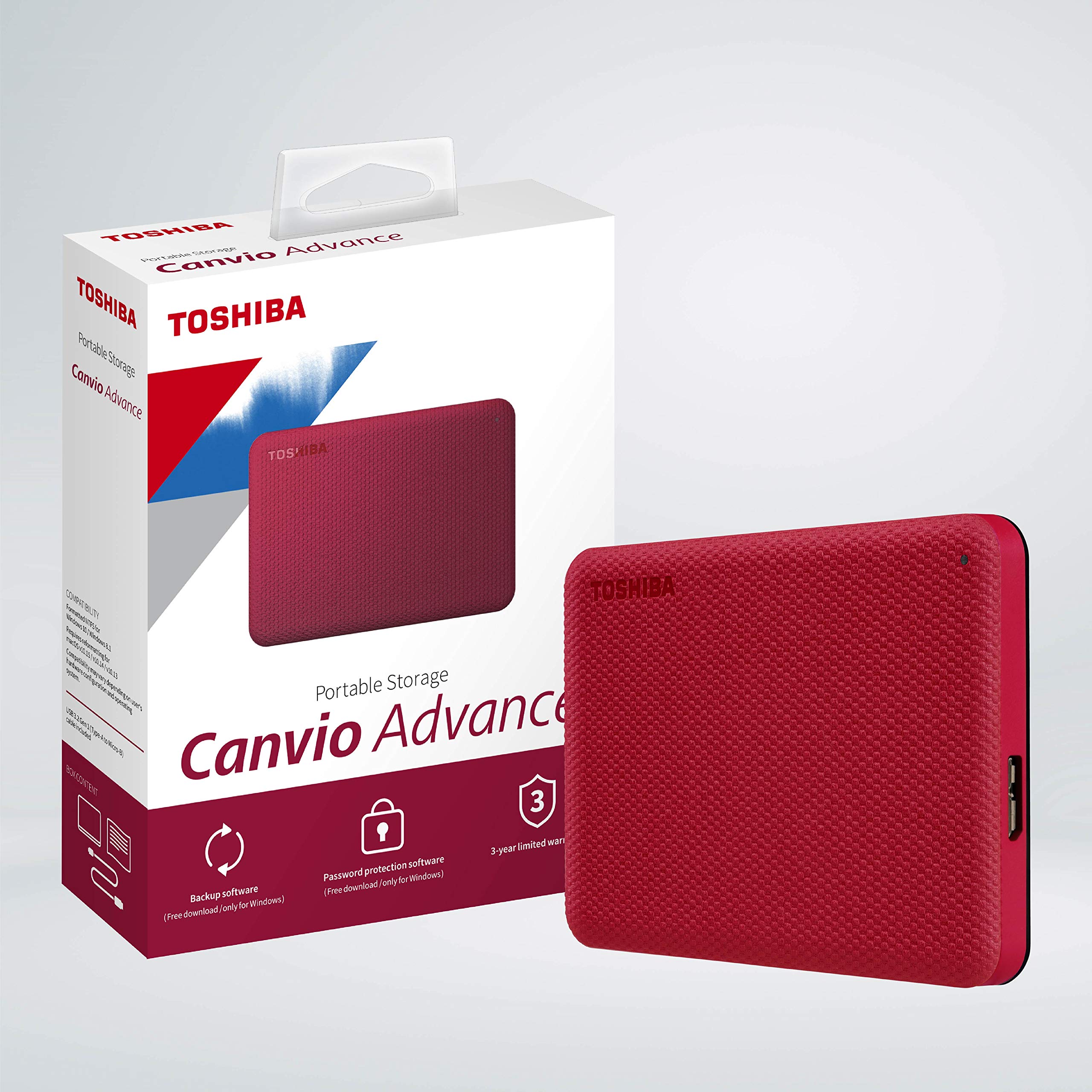 Toshiba Canvio Advance V10 1TB Red