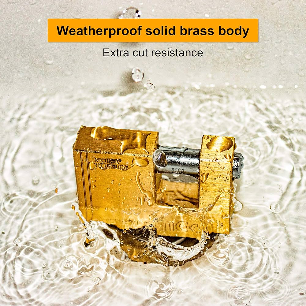 INGCO PADLOCK HEAVY DUTY BRASS BLOCK