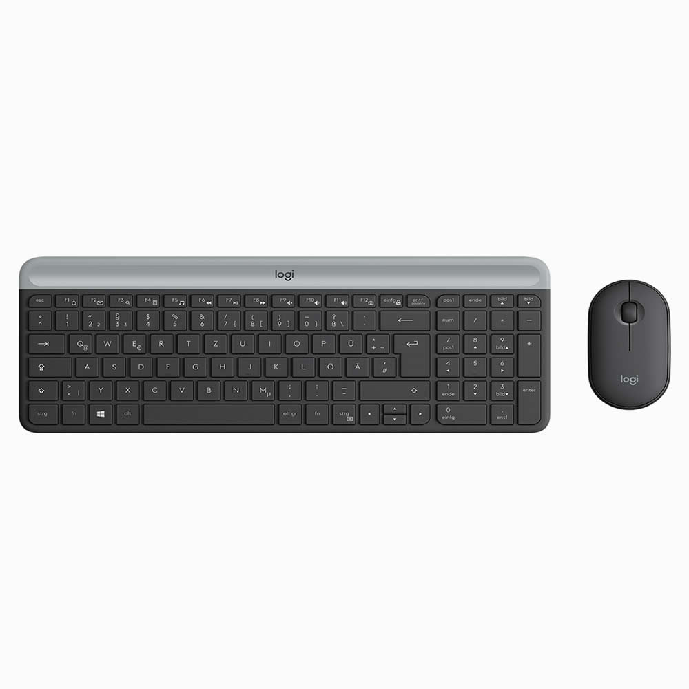 Logitech MK470 US INT'L Slim Wireless Keyboard and Mouse Combo - Graphite