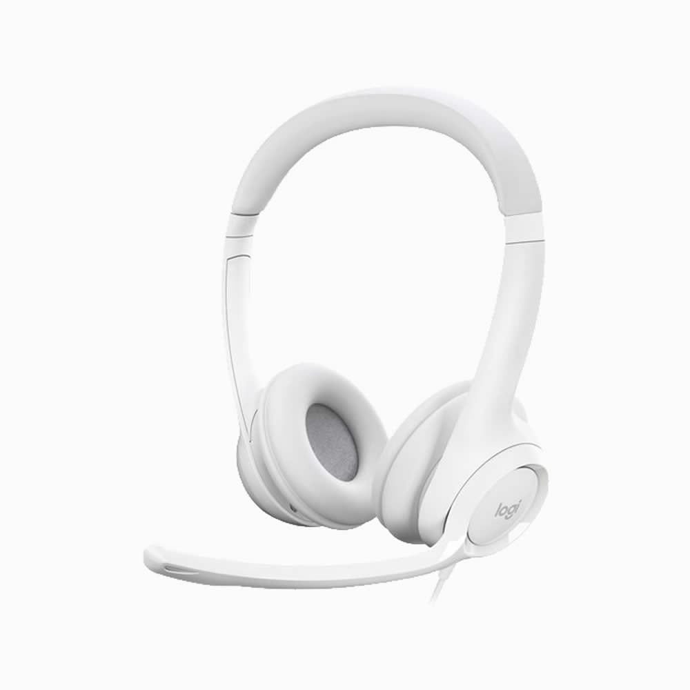 Logitech H390 USB Computer Headset - Off-White