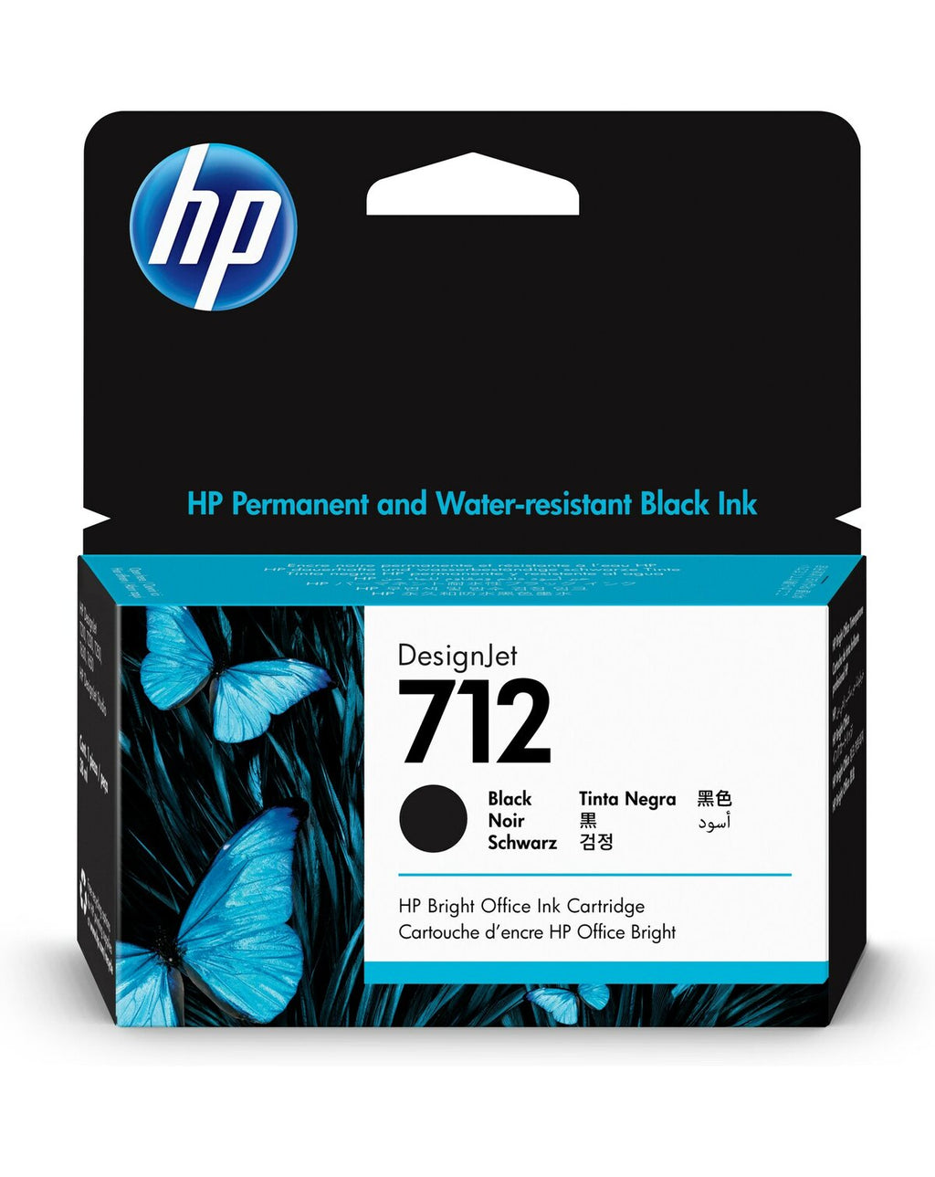 HP 712 38-ml Black DesignJet Ink Cartridge