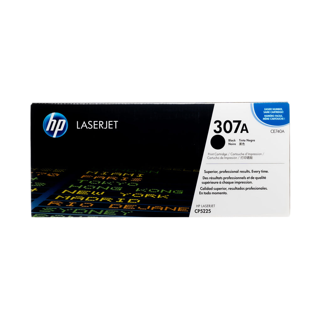 HP 307A Black Original LaserJet Toner Cartridge CE740A