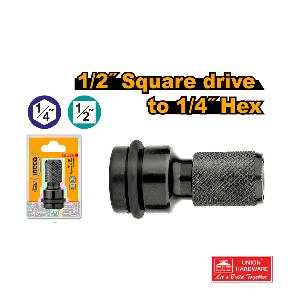 INGCO SOCKET ADAPTER SQUARE DRIVE TO HEX