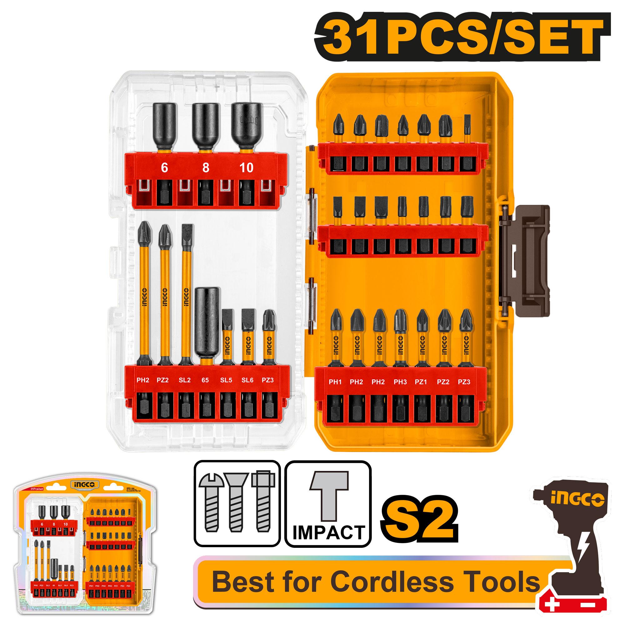 INGCO 31 PCS IMPACT SCREWDRIVER BITS SET AKDL11306