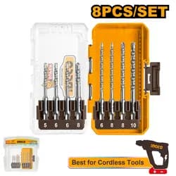 INGCO 8 PCS SDS PLUS HAMMER DRILL BITS SET AKDL11806
