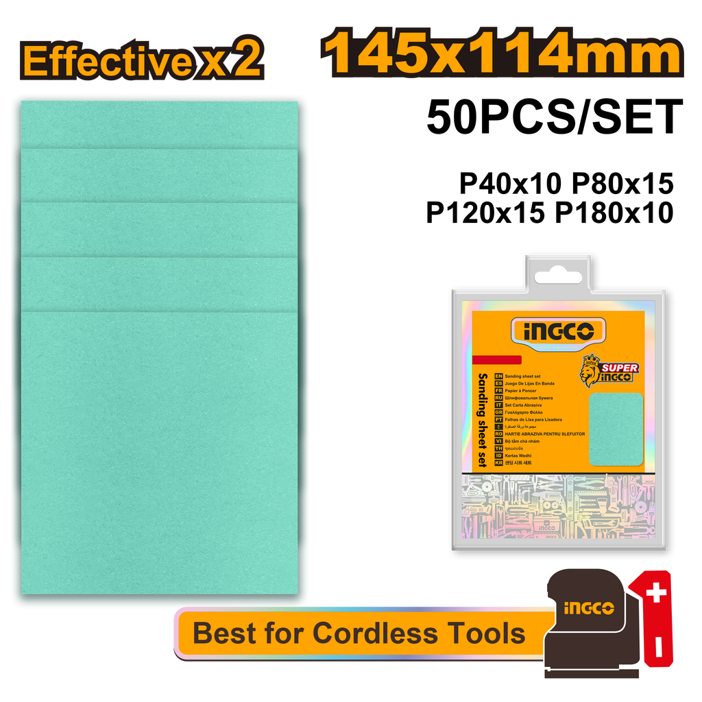 INGCO SANDING SHEET SET AKFS145115