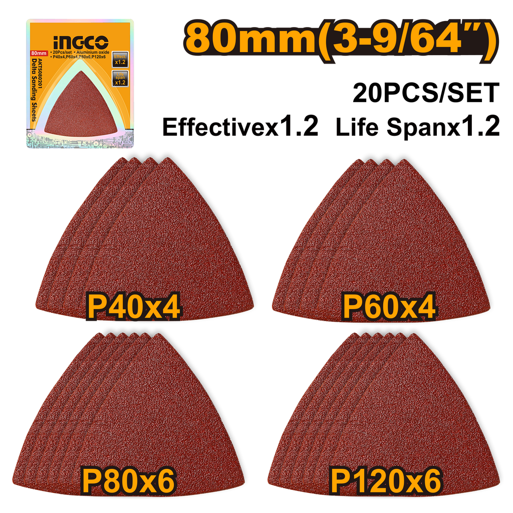 INGCO DELTA SANDING SHEETS