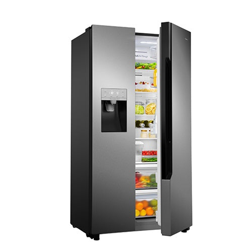 HISENSE REFRIGERATOR SIDE BY SIDE AUTO ICE & WATER DISPENSER NO FROST EURO A+ 535 L