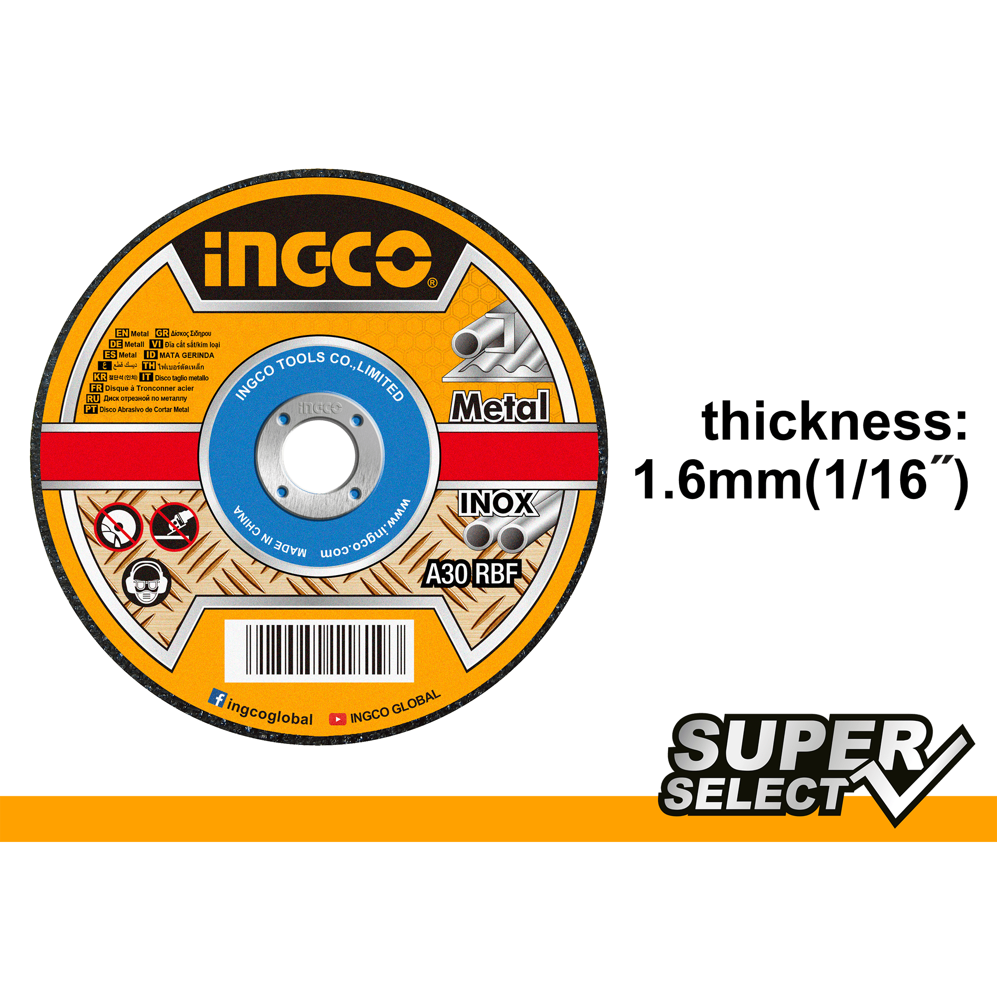 INGCO CUTTING DISC ABRASIVE METAL