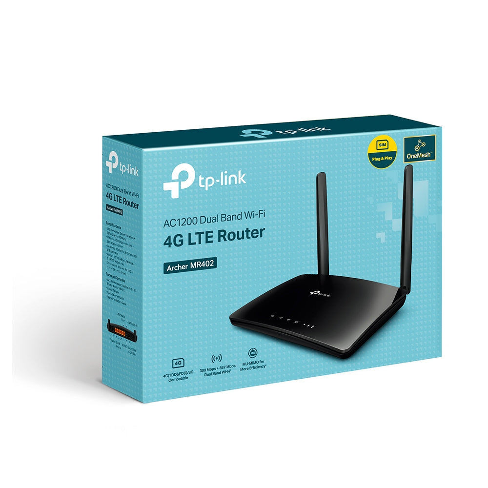 TP-Link AC1200 Wireless Dual Band 4G LTE Router (Archer MR402) NR-TP-MR402