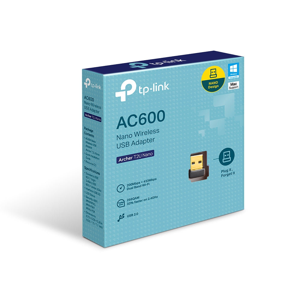TP-Link Wireless Usb Adapter AC600 Nano (Archer T2U Nano) NA-TP-T2UAC600